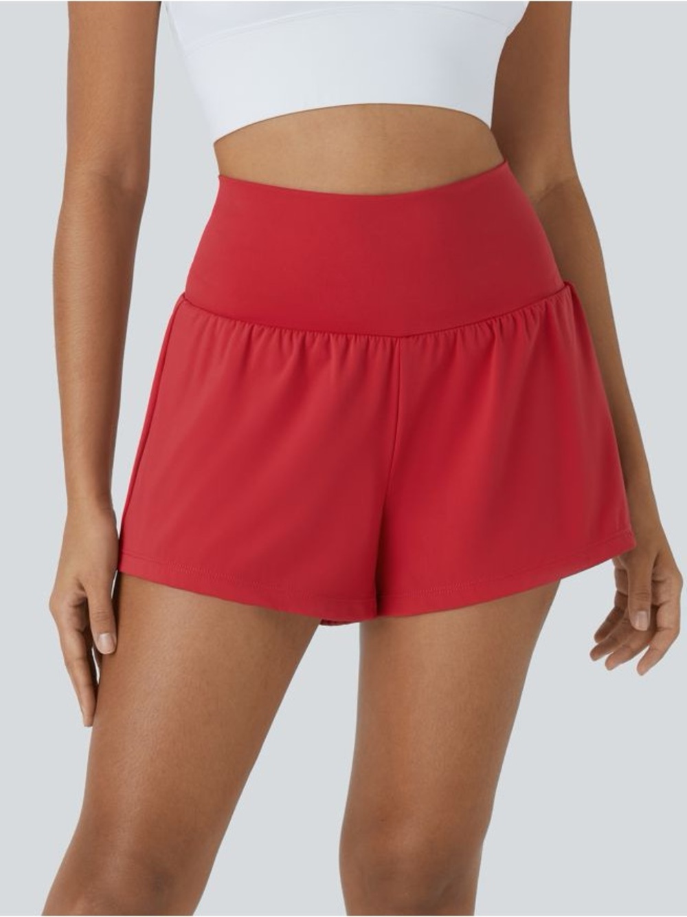 SoftlyZero Airy Super High Waisted 2-in-1 Cool Touch Yoga Shorts with Pockets